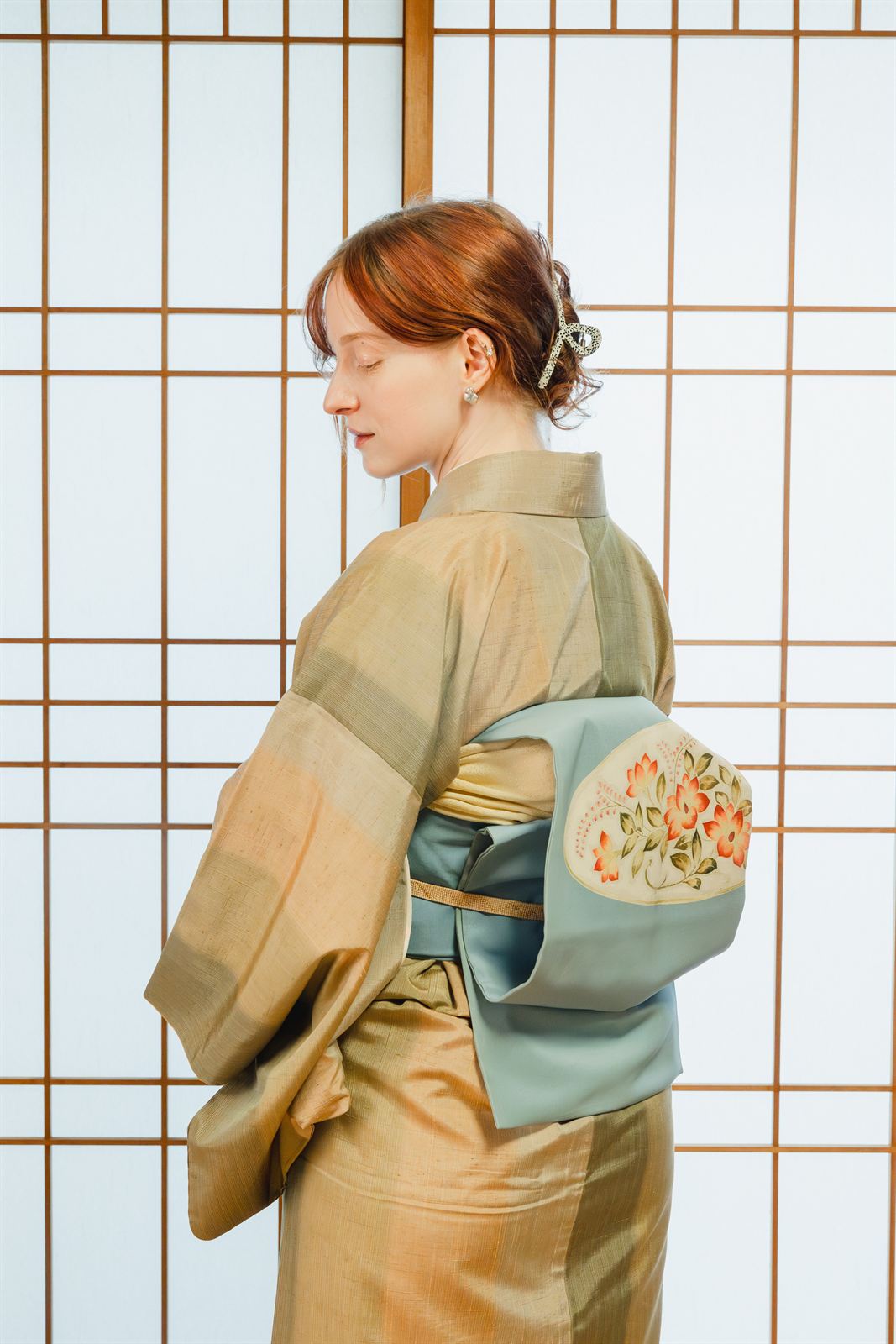 A guest enjoying a day in kimono